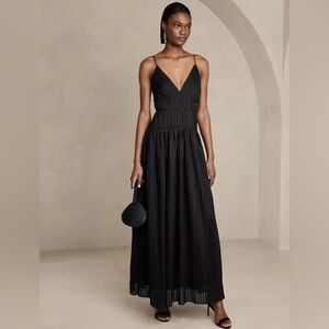 NWT! Banana Republic JACQUI PLEATED MAXI DRESS | size 6